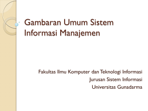 Gambaran Umum Sistem Informasi Manajemen