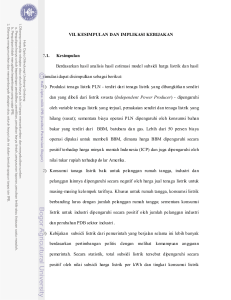 VII. KESIMPULAN DAN IMPLIKASI KEBIJAKAN 7.1