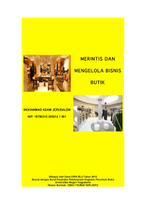 merintis dan mengelola bisnis butik