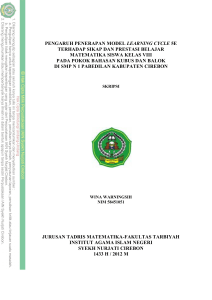 pengaruh penerapan model learning cycle 5e terhadap sikap dan