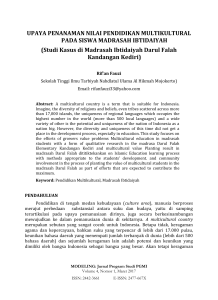 UPAYA PENANAMAN NILAI PENDIDIKAN MULTIKULTURAL PADA
