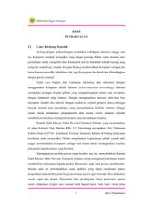 Politeknik Negeri Sriwijaya 1 Bab I Pendahuluan BAB I