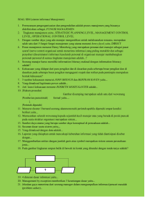 SOAL SIM (sistem informasi Manajemen) 1. Perencanaan