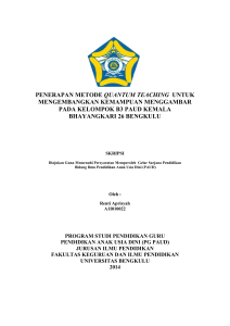 penerapan metode quantum teaching untuk mengembangkan