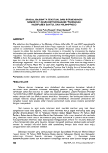 spasialisasi data tekstual dari permendagri nomor 70