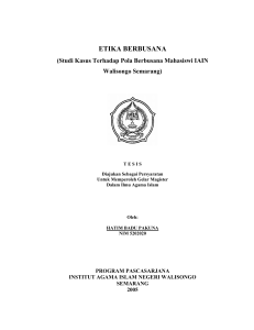etika berbusana - EJOURNAL | Universitas Narotama Surabaya