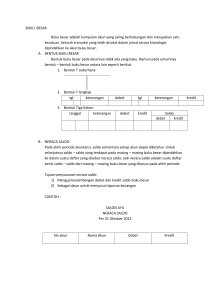 BUKU BESAR Buku besar adalah kumpulan