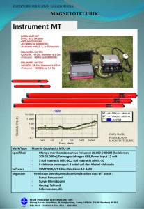 magnetotelurik - Puslit Geoteknologi LIPI