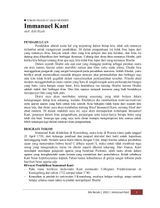 Immanuel Kant - Afid Burhanuddin