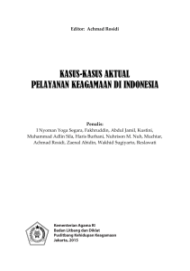 KASUS-KASUS AKTUAL PELAYANAN KEAGAMAAN DI INDONESIA