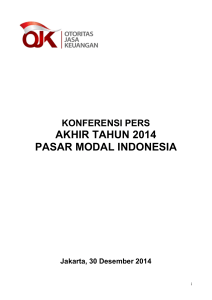akhir tahun 2014 pasar modal indonesia
