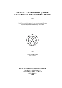 pelaksanaan pembelajaran quantum di sekolah dasar