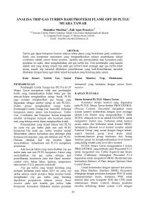 analisa trip gas turbin dari proteksi flame off di pltgu muara tawar