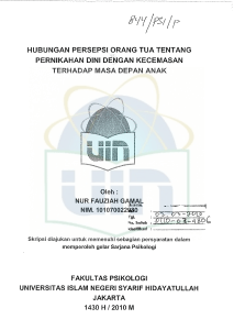 HUBUNGAN PERSEPSI ORANG TUA TENTANG