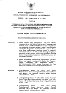 Permenkominfo no. 45 tahun 2009 tentang Dewan