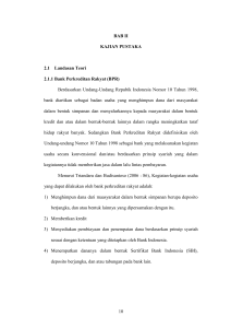 10 BAB II KAJIAN PUSTAKA 2.1 Landasan Teori 2.1.1 Bank