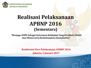 Realisasi Pelaksanaan APBNP 2016