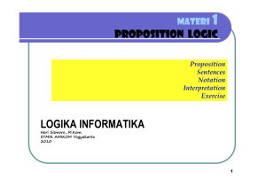 Materi 1. PROPOSITION LOGIC - E