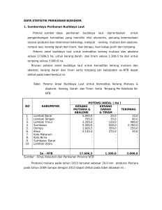 data statistik perikanan budidaya - Dinas Kelautan dan Perikanan