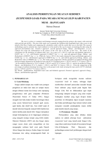 analisis perhitungan muatan sedimen (suspended - E