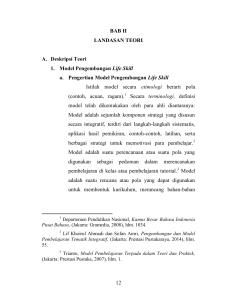 12 BAB II LANDASAN TEORI A. Deskripsi Teori 1. Model