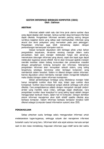 SISTEM INFORMASI BERBASIS KOMPUTER (CBIS)