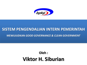 sistem pengendalian intern pemerintah mewujudkan good