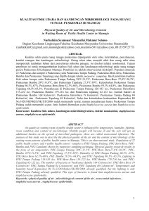 1 KUALITAS FISIK UDARA DAN KANDUNGAN MIKROBIOLOGI