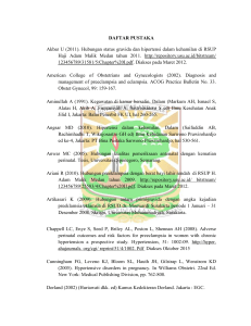 DAFTAR PUSTAKA Akbar U (2011). Hubungan status gravida dan