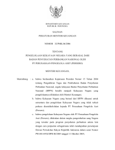 SALINAN PERATURAN MENTERI KEUANGAN NOMOR 32/PMK.06