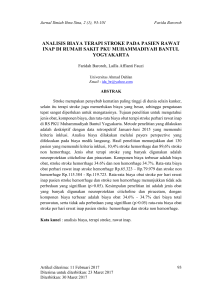 analisis biaya terapi stroke pada pasien rawat inap di rumah sakit