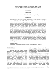 1 implementasi mabda` hurriyyah at-ta` qud dalam
