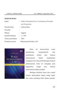 Public International Law Contemporary Principles and Perspectives