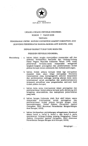 Undang-Undang Republik Indonesia Nomor 7 Tahun 2006
