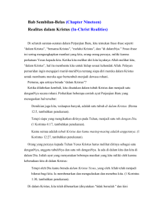 (Chapter Nineteen) Realitas dalam Kristus (In-Christ