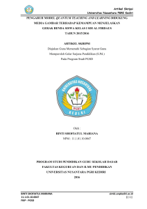 pengaruh model quantum teaching and learning