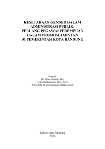 kesetaraan gender dalam administrasi publik: peluang pegawai