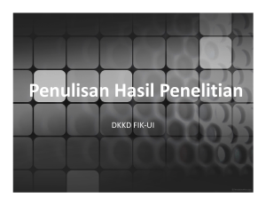 Penulisan Hasil Penelitian