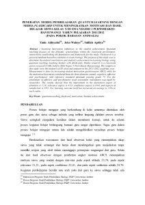 penerapan model pembelajaran quantum learning