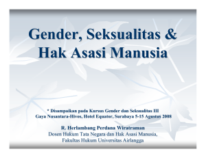 Gender, Seksualitas, dan HAM - R. Herlambang P. Wiratraman