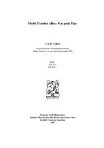 Model Transien Aliran Gas pada Pipa