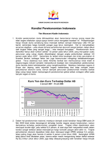 Kondisi Perekonomian Indonesia