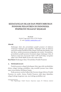 kedatangan islam dan pertumbuhan pondok pesantren di indonesia