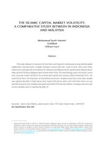 the islamic capital market volatility: a comparative