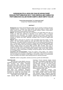 Hubungan Pola Asuh Ibu dan Kejadian Diare dengan Pertumbuhan