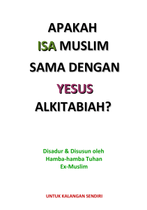 apakah isa muslim sama dengan alkitabiah? yesus