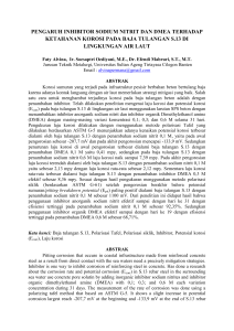 pengaruh inhibitor sodium nitrit dan dmea terhadap