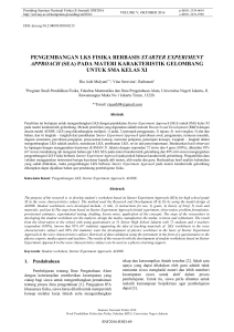 pengembangan lks fisika berbasis starter experiment approach