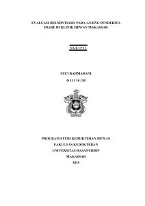 evaluasi helmintiasis pada anjing penderita diare di klinik hewan