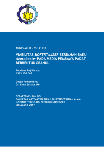 VIABILITAS BIOFERTILIZER BERBAHAN BAKU Azotobacter PADA